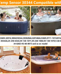 People enjoying hot tubs in various settings for Temp Sensor 30344 compatible with hot tub models listed.
