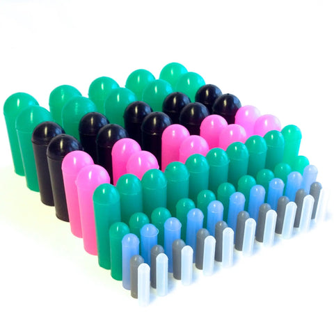 Pro Grade High Temp Masking Cap And Plug Set For Powder Coating And Painting Silicone Rubber 160 Piece Assortment of various colors