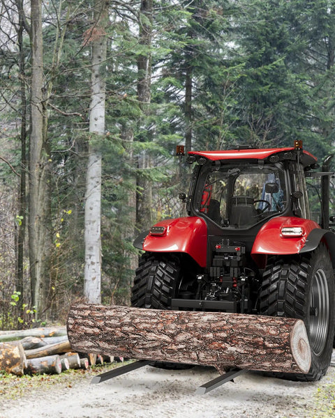 Heavy Duty 1500 Lb 3 Point Hitch Pallet Fork Attachment For Category 1 Tractors lifting log in forest