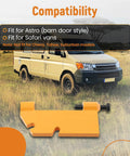 Compatibility of Door Hinge Puller For Astro And Safari Vans Hinge Pin Removal Tool Yellow Made From Premium Q235 Steel with van in background