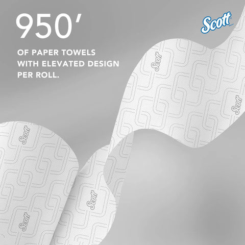 Heavy Duty High Capacity Hard Roll Paper Towels With Elevated Design And Absorbency Pockets For Purple Core Dispensers image