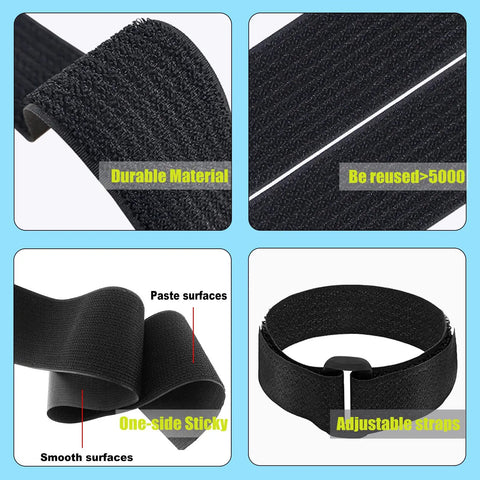 Two Rolls Of 32.2 Feet 1 Inch Cable Ties Heavy Duty Adjustable Length Zip Ties With 40 Metal Buckles Reusable Nylon Cinch Straps details