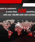 Global distribution map highlighting over 100 countries where Semi Open Over Ear Studio Headphones sold, trusted by customers.