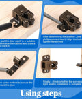 4 Pack Double Roller Cabinet Latch Hardware For Cupboard Closet Kitchen Doors And RV Cabinets Closure Catches installation guide