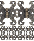 Vintage H Shape Zinc Alloy Hinges For Small Cabinets And Wooden Gift Boxes, Easy No Brainer Install, Secure Operation