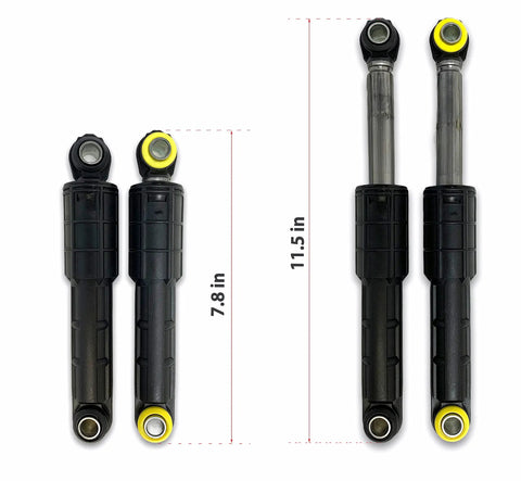 4 Pack Washing Machine Shock Absorbers For Samsung Front Load Washers DC66-00470A DC66-00470B sizes 7.8 and 11.5 inches