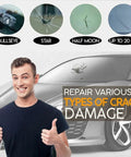 5 Pack Windshield Chip Repair Kit Quick Fix With Glass Repair Resin Liquid For Auto Glass, Universal Cracks Gone Glass Repair Kit displayed.
