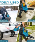Cordless Leaf Blower With Two Batteries And Charger, 2-Speed Lightweight Tool used for snow, leaf, dust, and weed cleaning