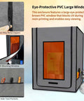 Pro Grade Ventilated Resin 3D Printer Enclosure For Odor Control Dustproof Shield With Eye-Protective PVC Window and Tool Pockets