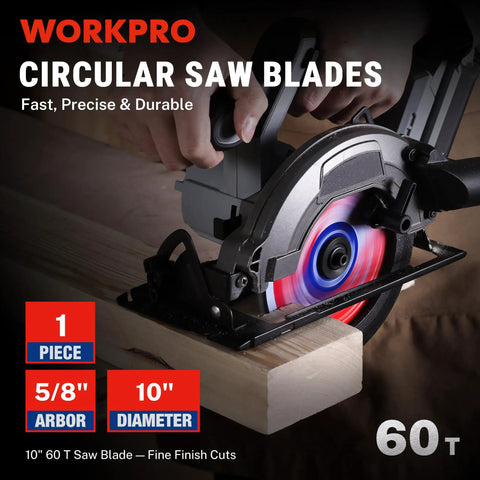 10 Inch 60T Fine Finish Woodworking Circular Saw Blade For Plywood And Trim with Thin Kerf 1.8mm in use on wood