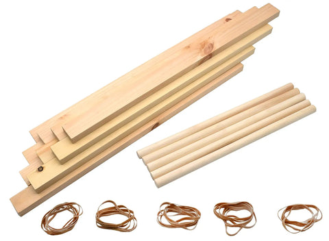 Leonardo Da Vinci Bridge Kit For STEM Learning, A Hands-On Kid-Friendly Engineering Project To Build A Five-Foot Span That Carries 60 Lbs, Explore Gravitational And Lateral Forces With Garage Physics; wood beams, dowels, rubber bands