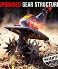 Powerful 20V Cordless Tiller Cultivator With No Cord Hassle, upgraded gear structure, digging into soil, patented design