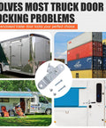 Trailer Door Hasp Keeper Kit For Cargo Trailers, Includes Two Hasp Units With Screws And Nuts, Fits Various Enclosures