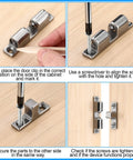Installation guide of Two Pack Marine Grade 316 Stainless Steel Cabinet Tension Catch 70mm Double Ball Roller Latch.