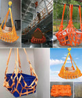 Tough Tear Resistant Nylon Cargo Sling With Heavy Duty Polyester Cargo Net Hoist lifting boxes and crates outdoors