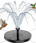 Solar Bird Bath Fountain Pump With Six Nozzles Solar Powered Water Fountain For Garden Ponds Pool Fish Tank And Outdoor Use Quick Start In Sunlight In Seconds High Efficiency Backyard Water Feature with birds