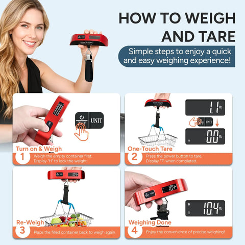 Portable Digital Luggage Scale For Travelers Keep Suitcases Baggage Fee Free And Make Boarding A Breeze Every Time A Solid Ace In The Bag For Airport Weight Checks With One Hundred Ten Pound Max Capacity And Slim Profile