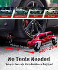 Badass Heavy Duty Car Dolly Set Of 2 Built Tough For Garage Rolls 1500 Lb Capacity shown adjusting for 9 inch tire width.