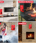 Emergency Fire Blanket 40 By 40 Inches Pack Of 6 for home safety used in kitchen, barbecue, car, and fireplace settings.