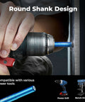 Toolant 10-piece diamond tile drill bit set with blue 1/4-inch round shank for ceramic and glass drilling