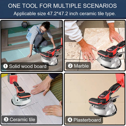Pro Grade 18V Tile Vibration Tool Handheld With 8 Speed Settings And 25000 RPM on wood, marble, ceramic, plaster surfaces