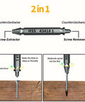 Six Piece Easy Out Screw Extractor Kit For Stripped Bolts And Damaged Screws High Speed Steel HSS 4341 dual-ended tool.