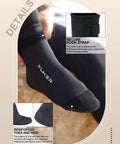 Close-up of 3mm Neoprene Water Socks with secure hook strap and reinforced toes and heel, ideal for beach and outdoor sports.