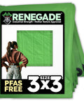 Beefed Up 3x3 Ft Green Heavy Duty Tarp Waterproof UV Resistant PFAS Free Cover For Camping Construction Gardening And Gear Protection