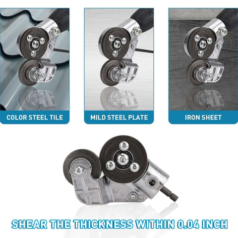 DIY Sheet Metal Nibbler Attachment For Drill 2025 Upgraded Metal Cutter cutting color steel tile, mild steel plate, iron sheet