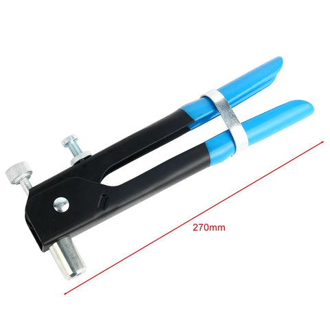 Pro Grade Rivet Nut Gun from Heavy Duty Blind Rivet Nut Kit Set With 86 Pieces Including 80 Rivet Nuts M3 M4 M5 M6 M8 shown in side view.