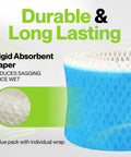 Image showing a close-up of a blue pre-filter from the Six Pack Premium Humidifier Filter Replacement Set For Honeywell HAC 504 HAC 504AW And Filter A Compatible With HCM 350 Cool Mist Humidifiers Keeps Air Fresh Moist And Easy To Maintain, highlighting its durable rigid absorbent paper.