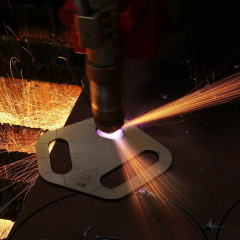 Three Piece Plasma Stencil Set With 0.430 Inch Tri Slot Cutters And Guides used with plasma cutter for metal fabrication