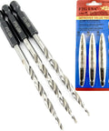 Three Piece Countersink Drill Bit Set With Wicked Sharp Tapered Edges And Heavy Duty Hex Shank, 11/64 inch, HSS steel.