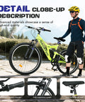 26 Inch Mountain Bike For Men And Women Of All Ages With 7 Speed Drivetrain, Aviation Grade High Carbon Steel Frame, Front Suspension Fork