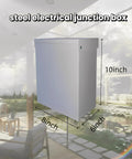 Heavy Duty 10x8x6 Inch Metal Outdoor Electrical Box IP66 Waterproof Lockable Enclosure Built With 1.5mm Cold Rolled Steel Plate Heavy Duty Construction Rust Resistant Weatherproof Junction Box With Locking Lid For Outdoor Electrical Installations, 10 inch view