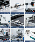 Four Pack Linear Rail Stop Collars For 20mm Shafts 20mm Bore 40mm OD 12mm Thick Aluminum With M5 Screws CNC Motion Guide System And Precision Stop Rings For Milling And CNC Machinery Built Heavy Duty And Reliable. Aluminum stop collar on linear rail in CNC machine