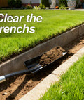 Heavy Duty Trench Shovel For Clean Trenches With Fiberglass Handle 58 Inch Long 4 Inch Trenching Shovel in garden use