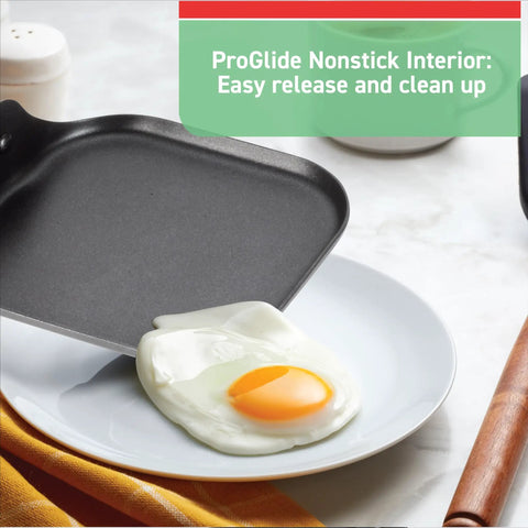 Specialty Nonstick Mini Griddle 6.5 Inch Pan For Easy Breakfasts And Quick Griddle Sessions frying egg on plate