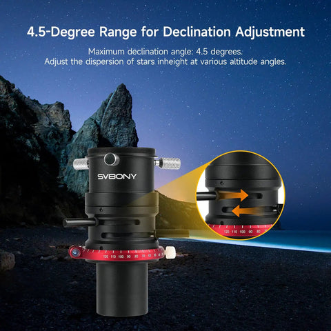 Atmospheric Dispersion Corrector 1.25 Inch ADC for Planetary and Moon Imaging with stable side screw lock, close-up view