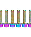 Lightweight Titanium M5x20mm Hex Bolts With Washer For Bicycle Stem Pack Of 6 Colorful Colorways in a row