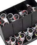 Four Compartment Coffee Pod Dispenser For Breakroom Holds Up To 120 Pods Keeps Your Coffee Station On Point Black Plastic Organizer