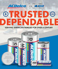 Pack Of 8 Super Alkaline D Cell Batteries Keeping Your Everyday Setup Humming With Grind Ready 1.5 Volt Power Non Rechargeable Plus A Tight Reclosable Pouch And Seven Year Shelf Life Pure Reliable Juice displayed with various battery sizes.