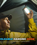 Two Pack LED Rechargeable Magnetic Work Light With 1500 Lumens, Three Modes, USB C Charging, Hanging Hook, Hands Free Magnetic Base