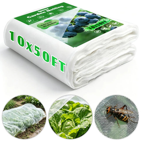 Ultra Fine Garden Mesh Netting 10x50 Ft Pest Barrier For Raised Beds Keeps Bugs At Bay Protecting Plants