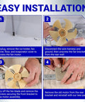 Step-by-step installation guide for Refrigerator Evaporator Fan Motor Replacement For GE Hotpoint Fridges With 60 Hz 3W 115V Shaft