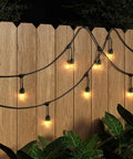 Outdoor LED String Lights 48 Feet With 16 Edison Style S14 2700K Soft White Bulbs On Black Cord For Patio Deck Or Backyard Vibe UL Listed Weatherproof And Long Lasting