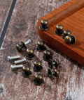 36 Piece Mini Round Head Knob Set Bronze Finish For Wood Drawers Cabinets With Screws Easy Install Old School Vintage Metal Pull Handles