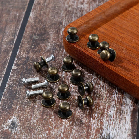 36 Piece Mini Round Head Knob Set Bronze Finish For Wood Drawers Cabinets With Screws Easy Install Old School Vintage Metal Pull Handles