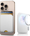 Stronger Magnetic Wallet For iPhone 12 To 17 With MagSafe Compatibility, N52 Magnets, RFID Blocking Shield, white leather card holder
