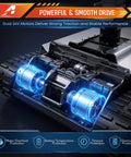 Close-up of dual motors in Heavy Duty Electric Trailer Mover With Wireless Remote Control 5500 Lbs Max Towing Capacity showcasing strong traction.